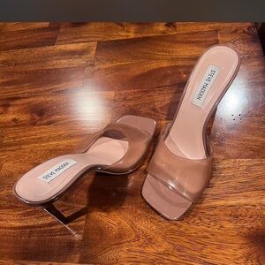 Steve Madden Tan Heeled Mules